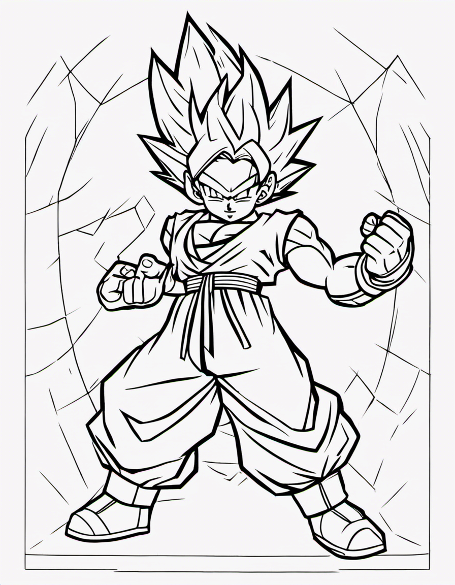 dragon ball z for children coloring page