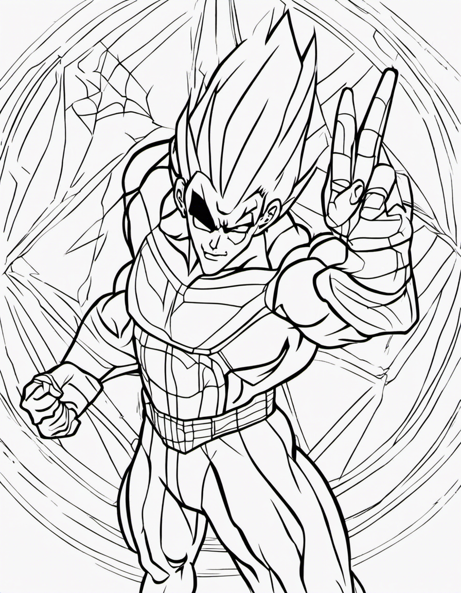 goku fused with spider man coloring page