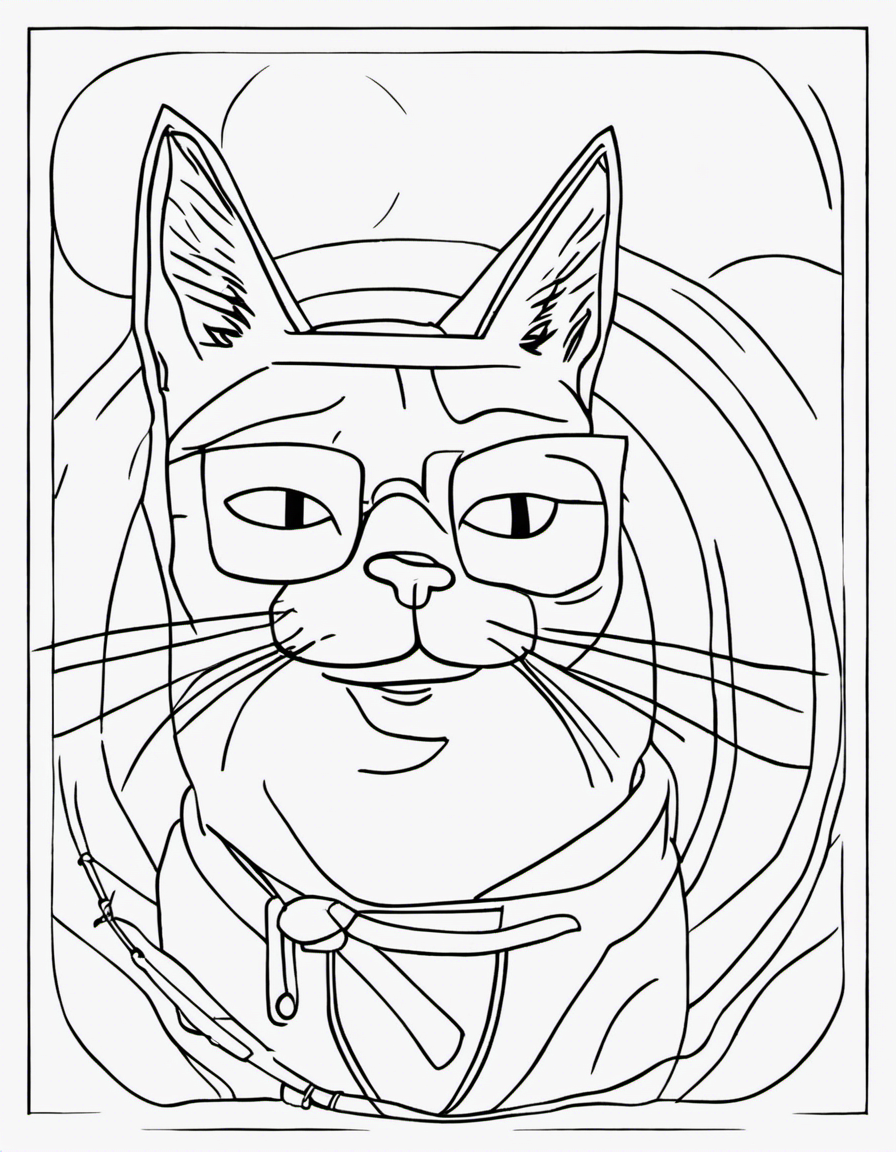 pete the cat coloring page