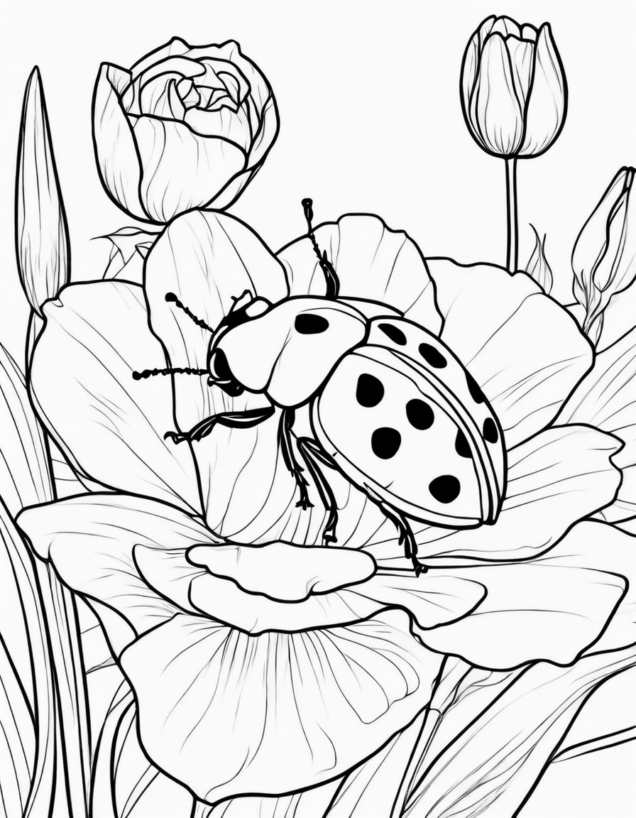 tulip coloring pages