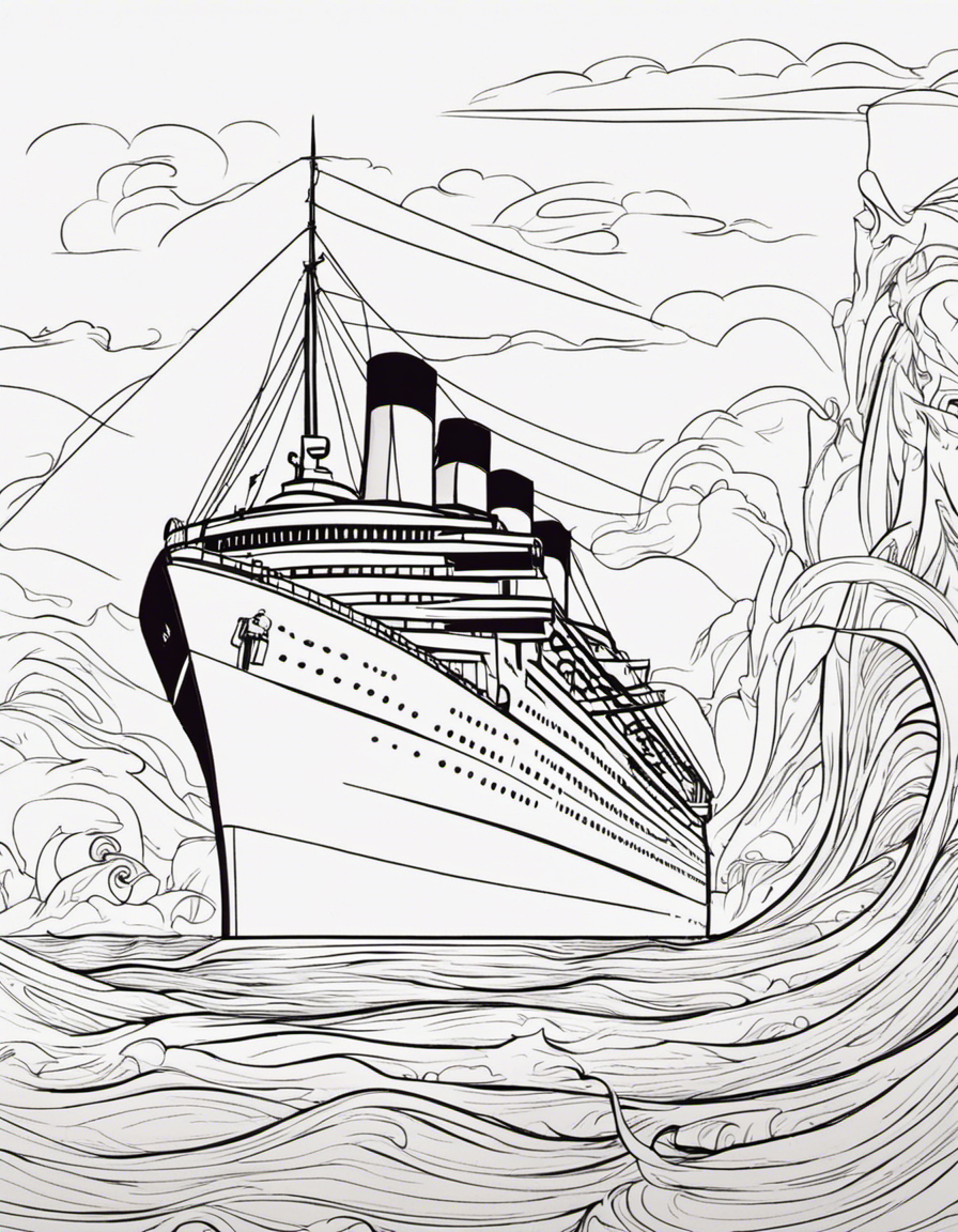 titanic coloring page