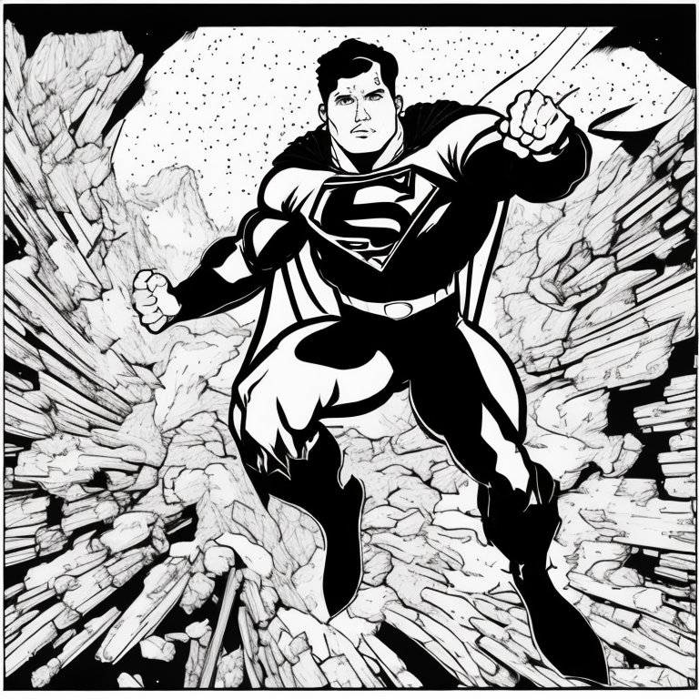 All super man in one place  coloring page