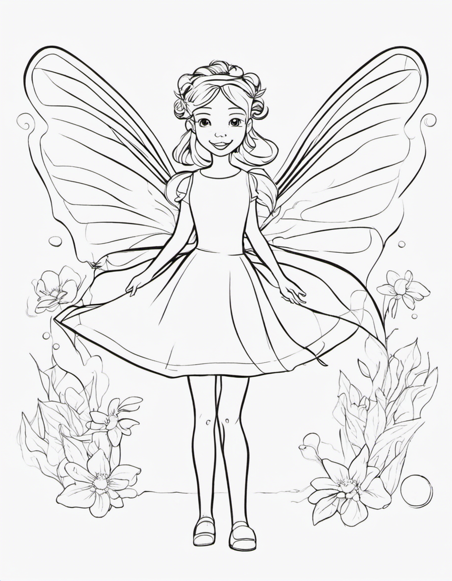 tooth fairy for children coloring page