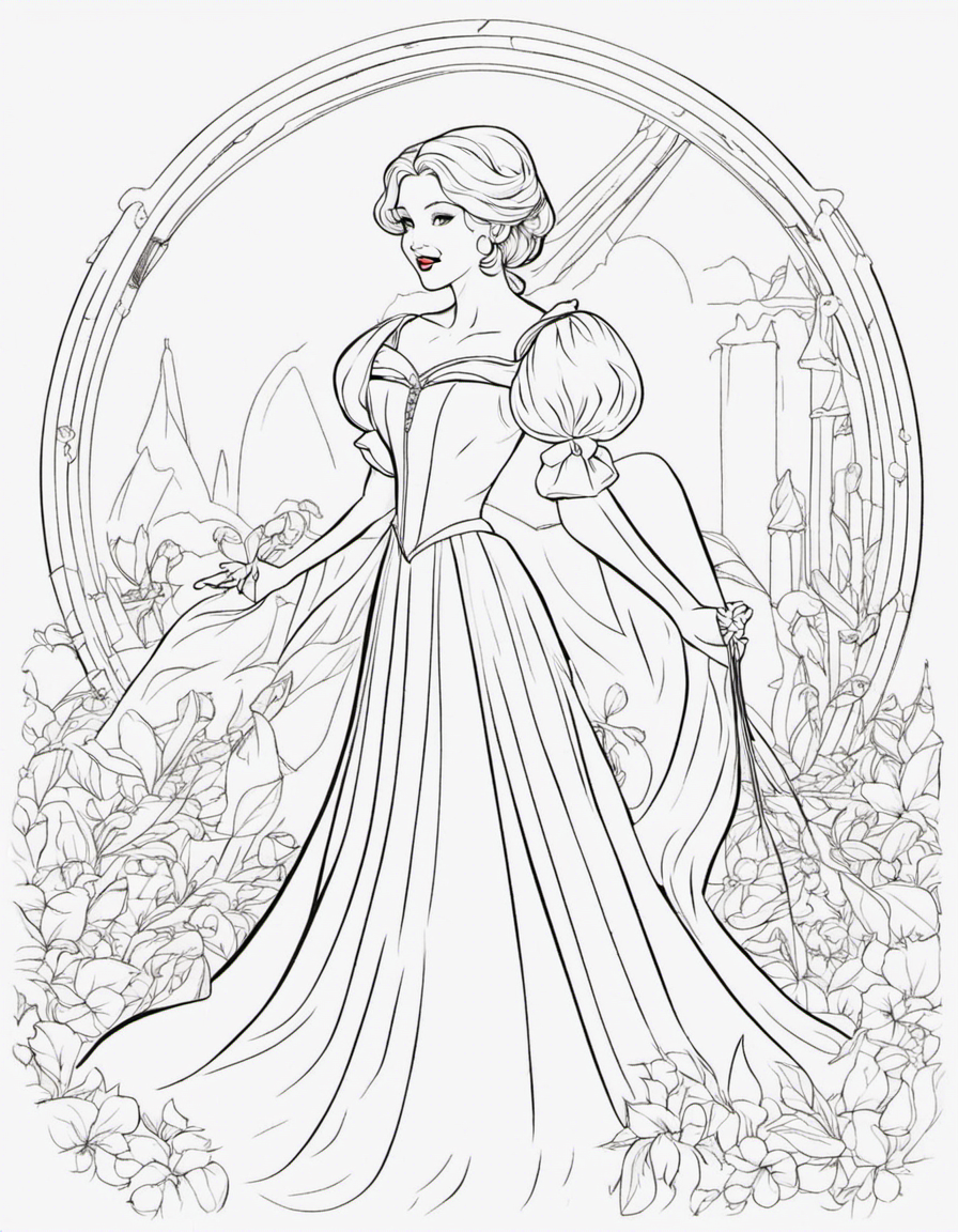 snow white coloring page