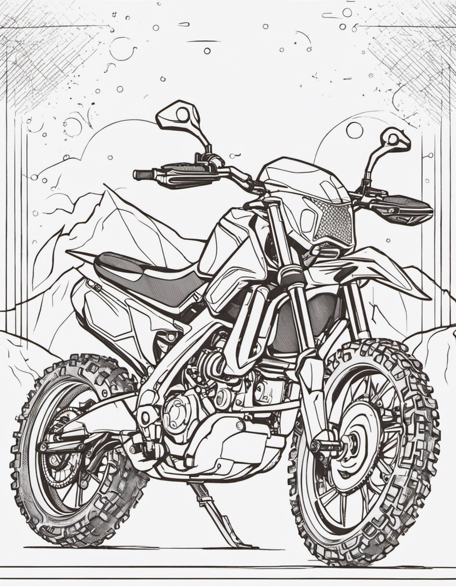 dirt bike coloring pages