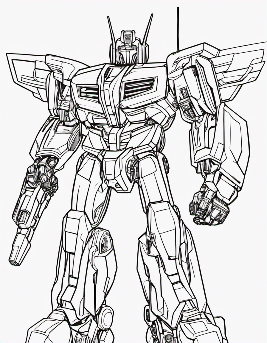 realistic transformers coloring page