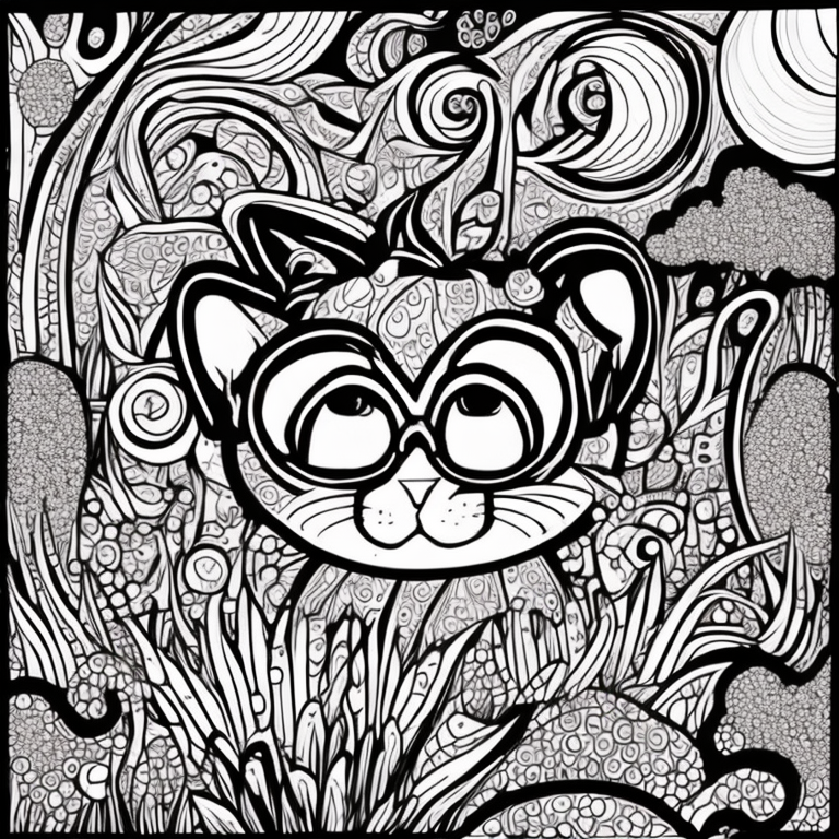 Craft an adult coloring page illustrating the shadow cat's presence during a tranquil moonlit ceremony. Depict lanterns gently floating on a serene lake, casting a soft reflection. Convey the essence of ancestral spirits guided by lantern light. Design the scene with intricate details, excluding extra shading or colors, to provide an immersive hand-coloring experience. coloring page