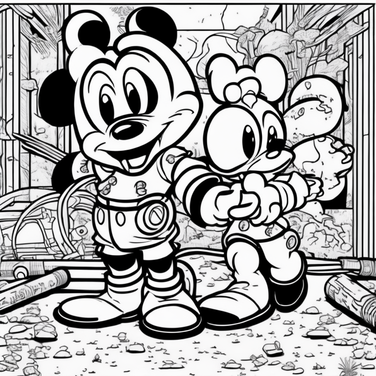 minnie mouse coloring pages