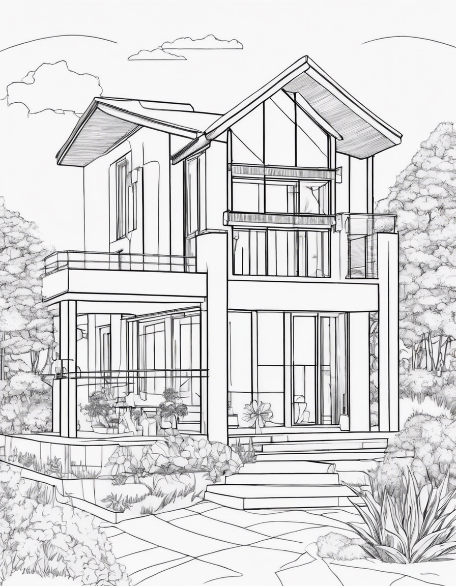 house coloring pages