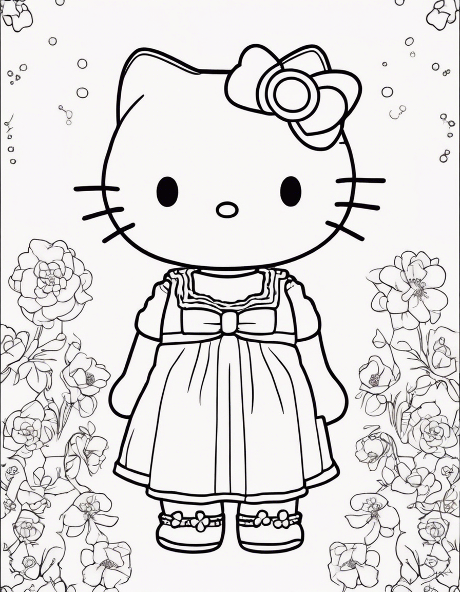 hello kitty coloring pages