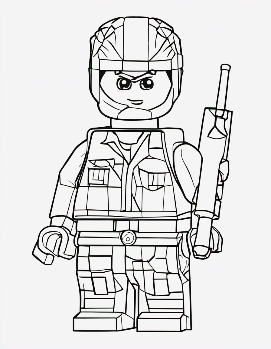 cartoon lego coloring page