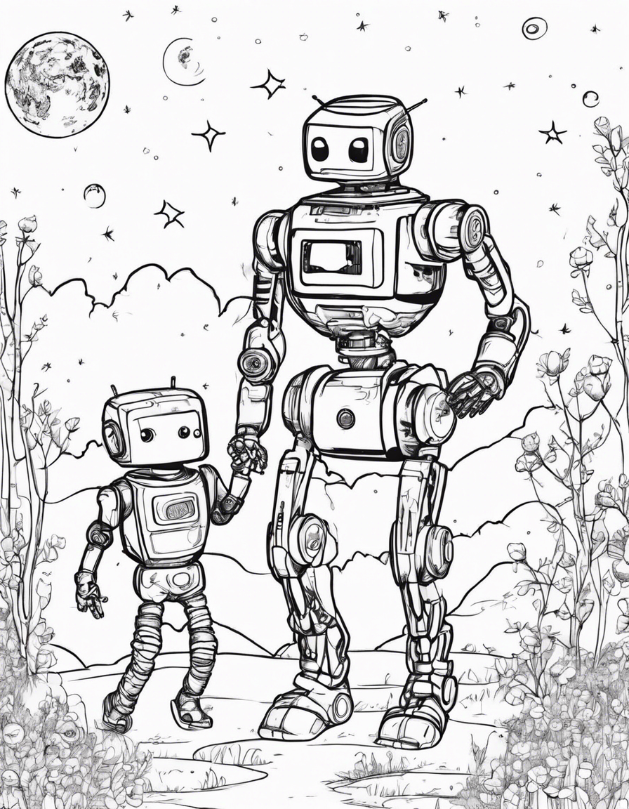 robot coloring pages
