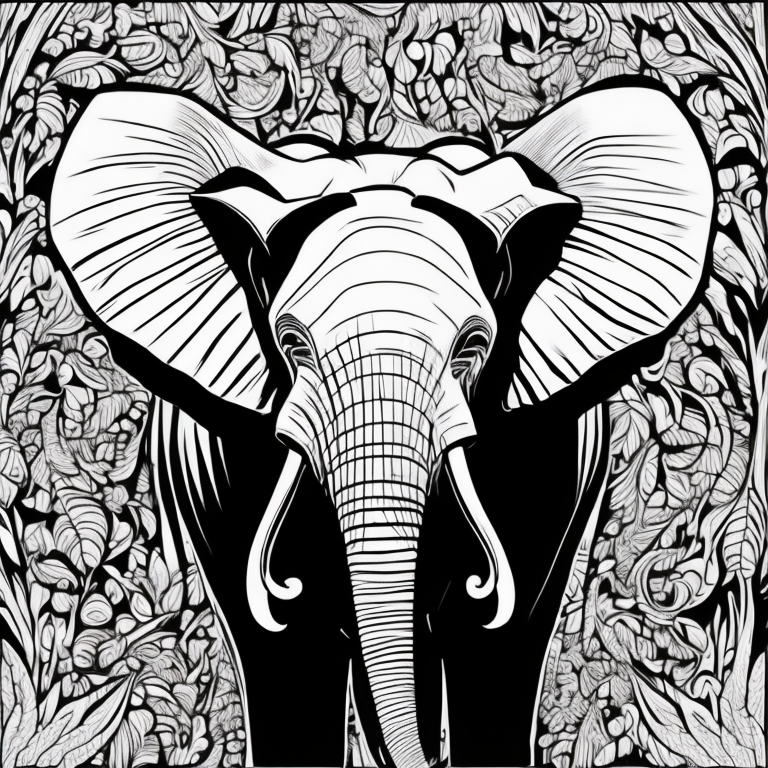 elephant with ears as wings coloring page