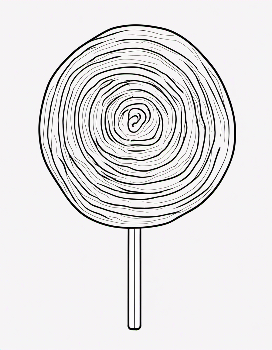 realistic lollipop coloring page