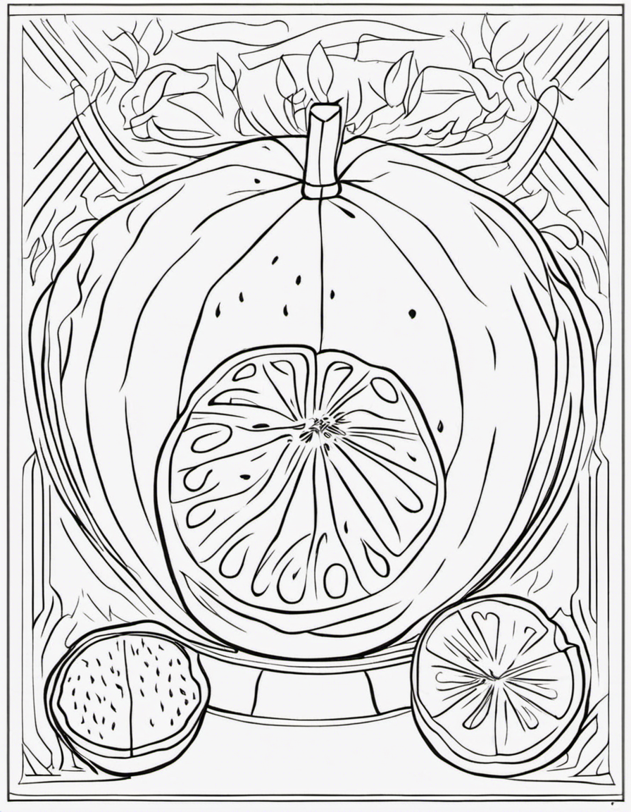 watermelon for adults coloring page
