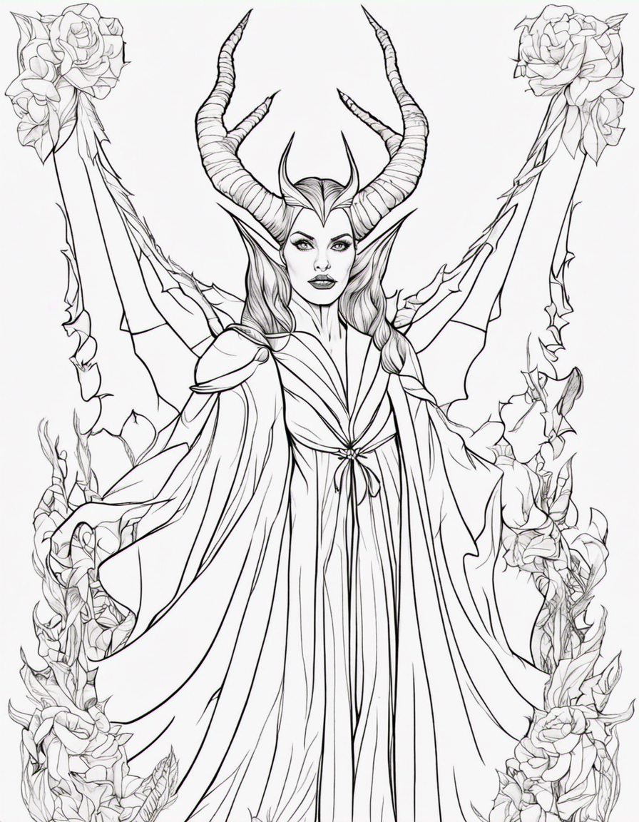 maleficent for adults coloring page