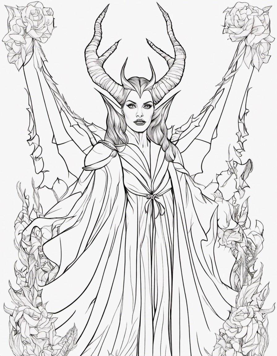 maleficent coloring pages