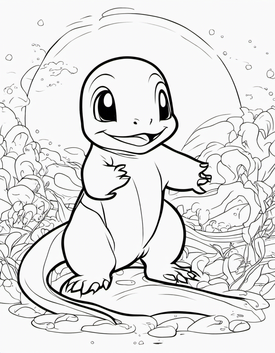 charmander for adults coloring page