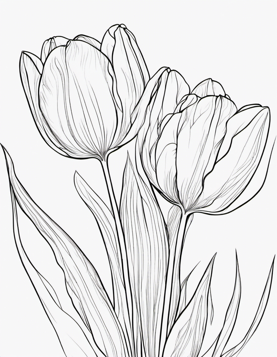 tulip coloring pages