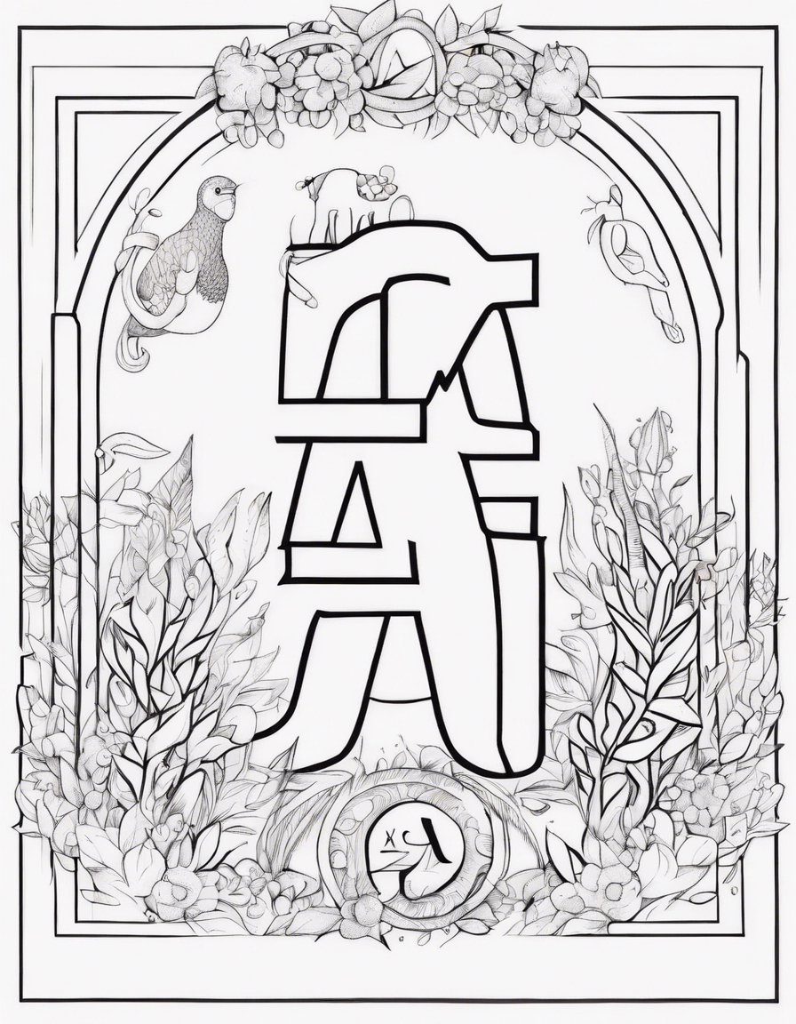 each letter of the alphabet with an animal that starts with that letter coloring page