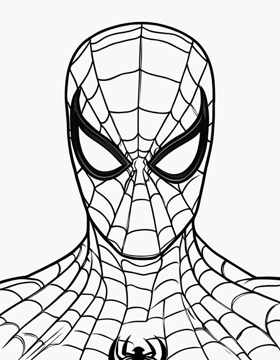 spiderman potrait coloring page