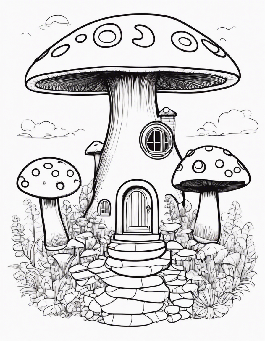 mushroom coloring pages