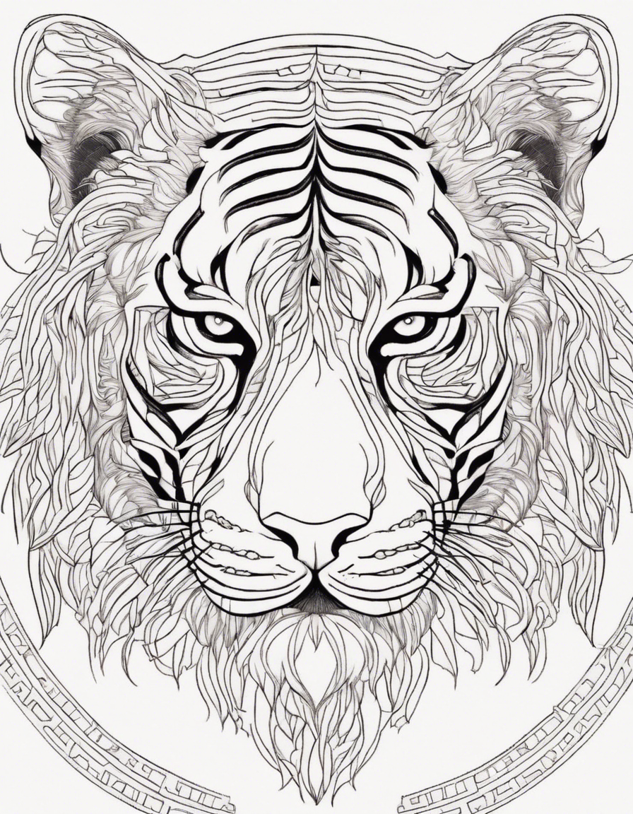 Tiger mandala coloring page