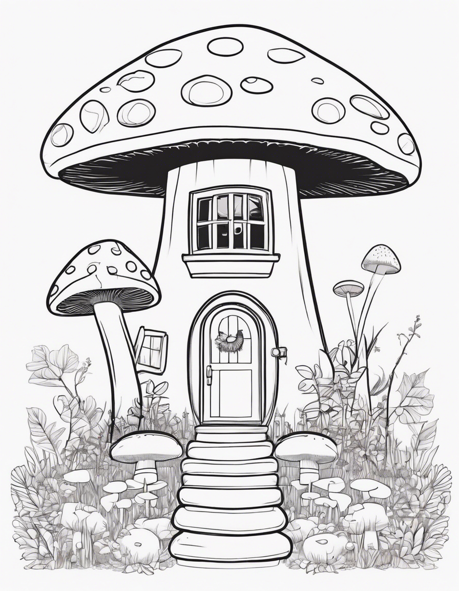 mushroom coloring pages