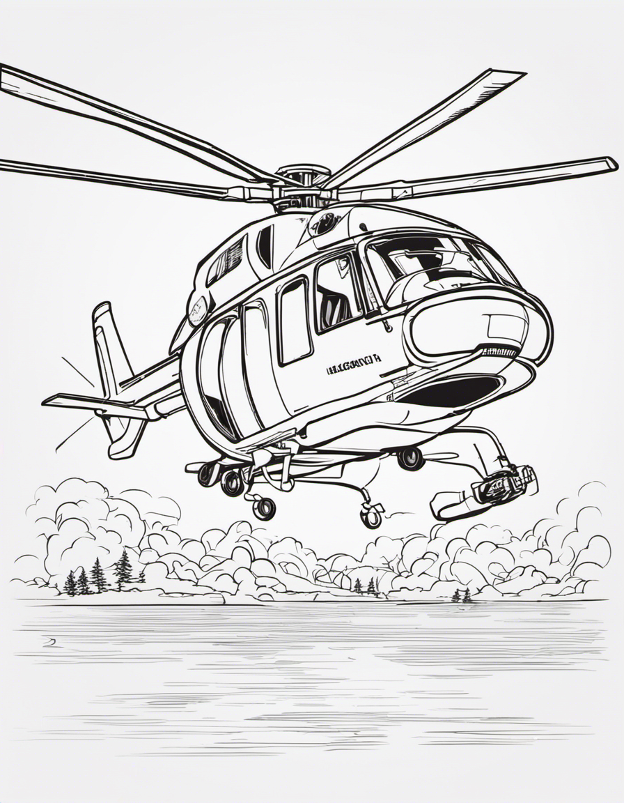 helicopter coloring pages