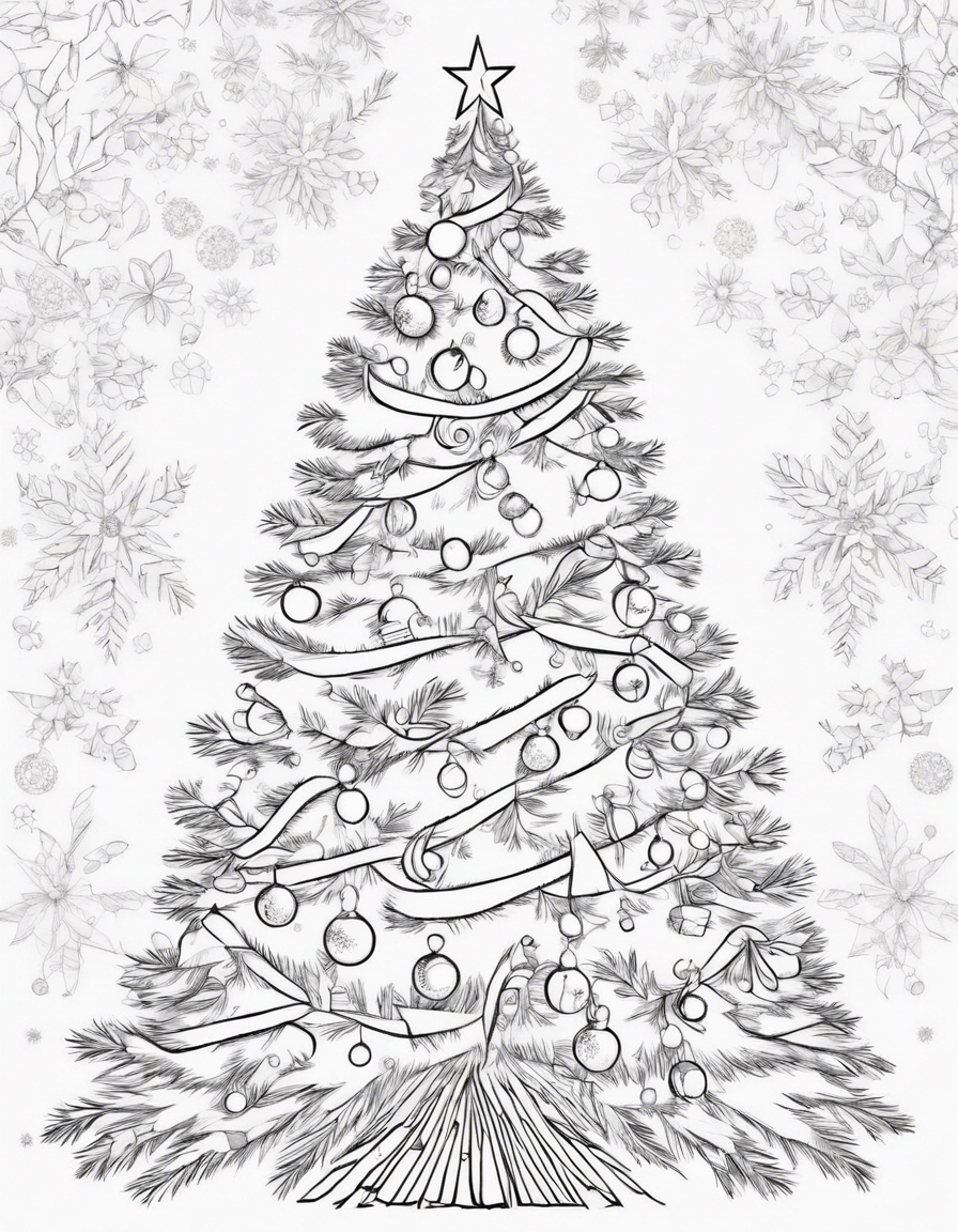 Christmas tree coloring page