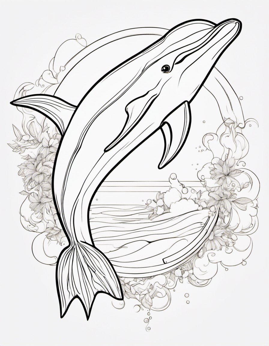 dolphin for adults coloring page
