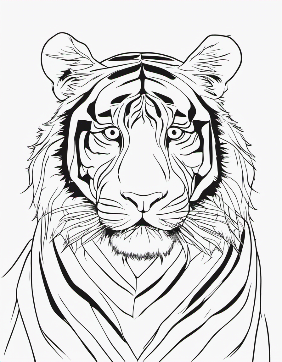 cartoon tiger coloring page