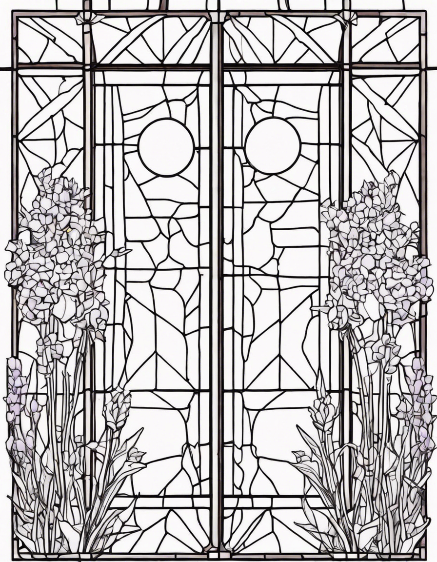 stained glass coloring pages