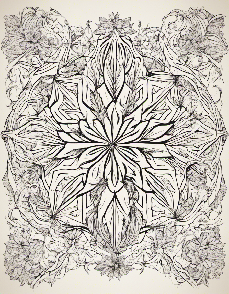 leaf coloring pages