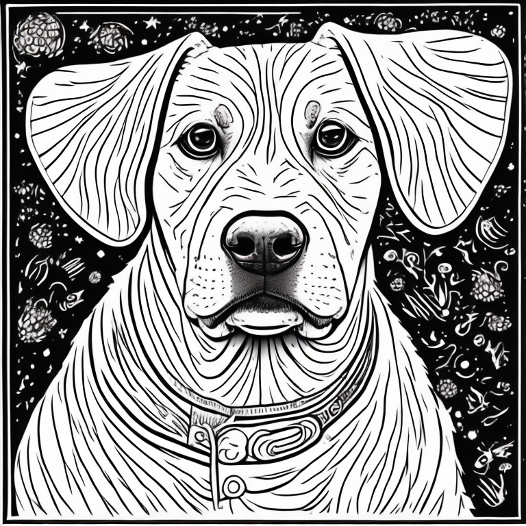 dog coloring page