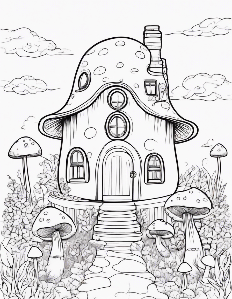 mushroom coloring pages