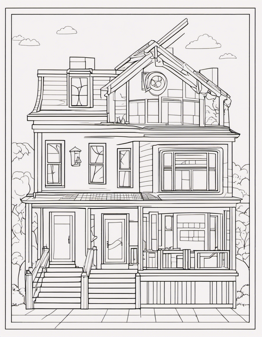 gabbys dollhouse for children coloring page