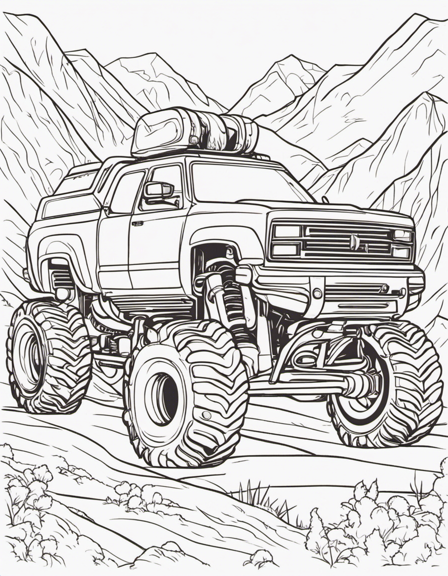 monster truck coloring pages