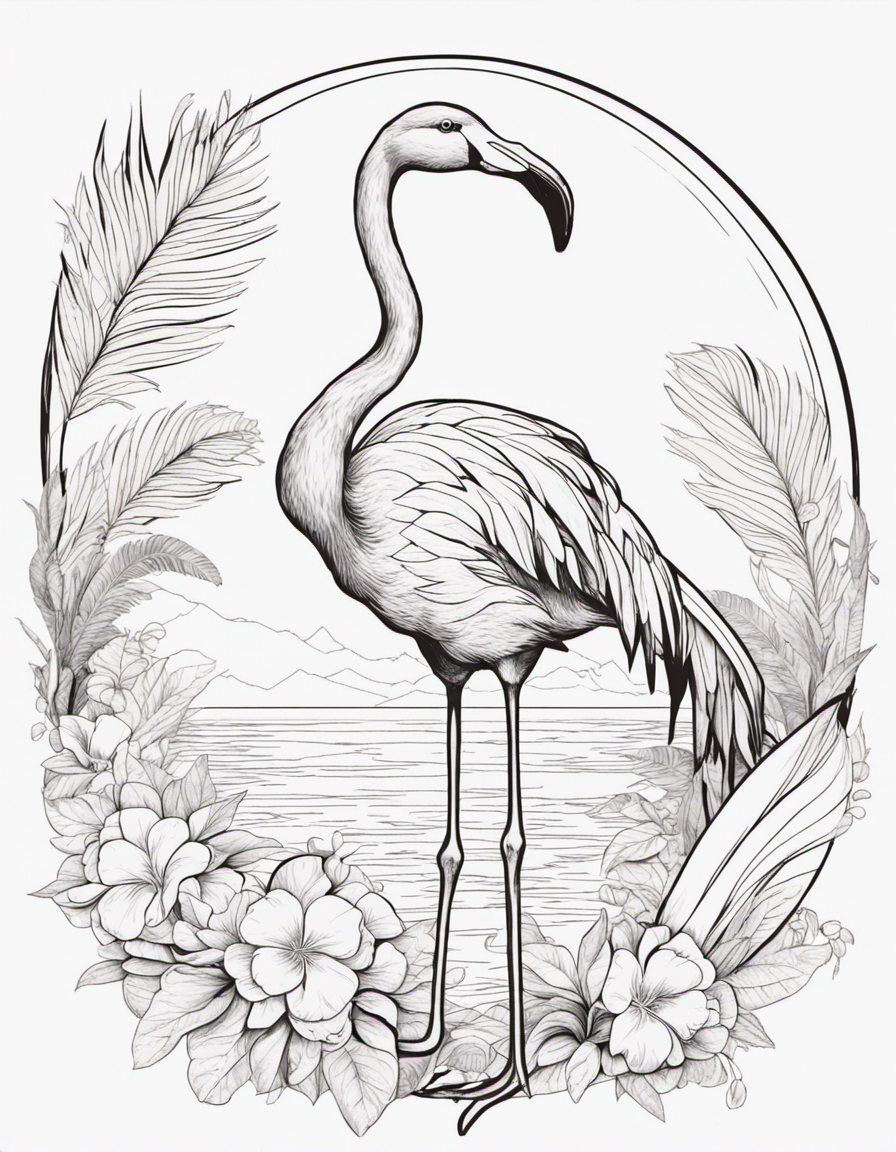 flamingo coloring page