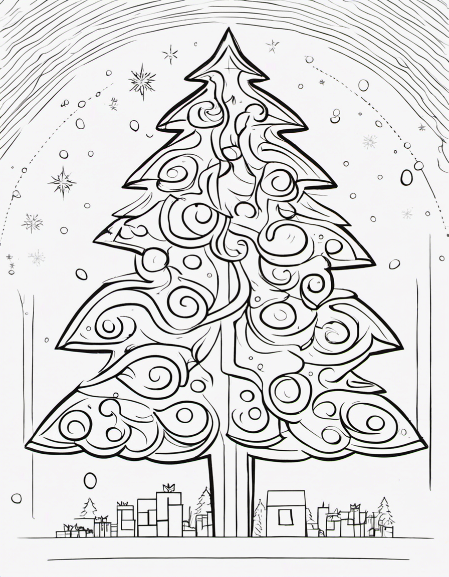 christmas tree coloring pages