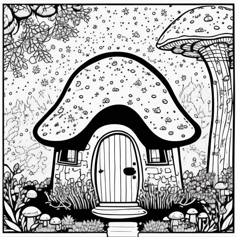 mushroom coloring pages