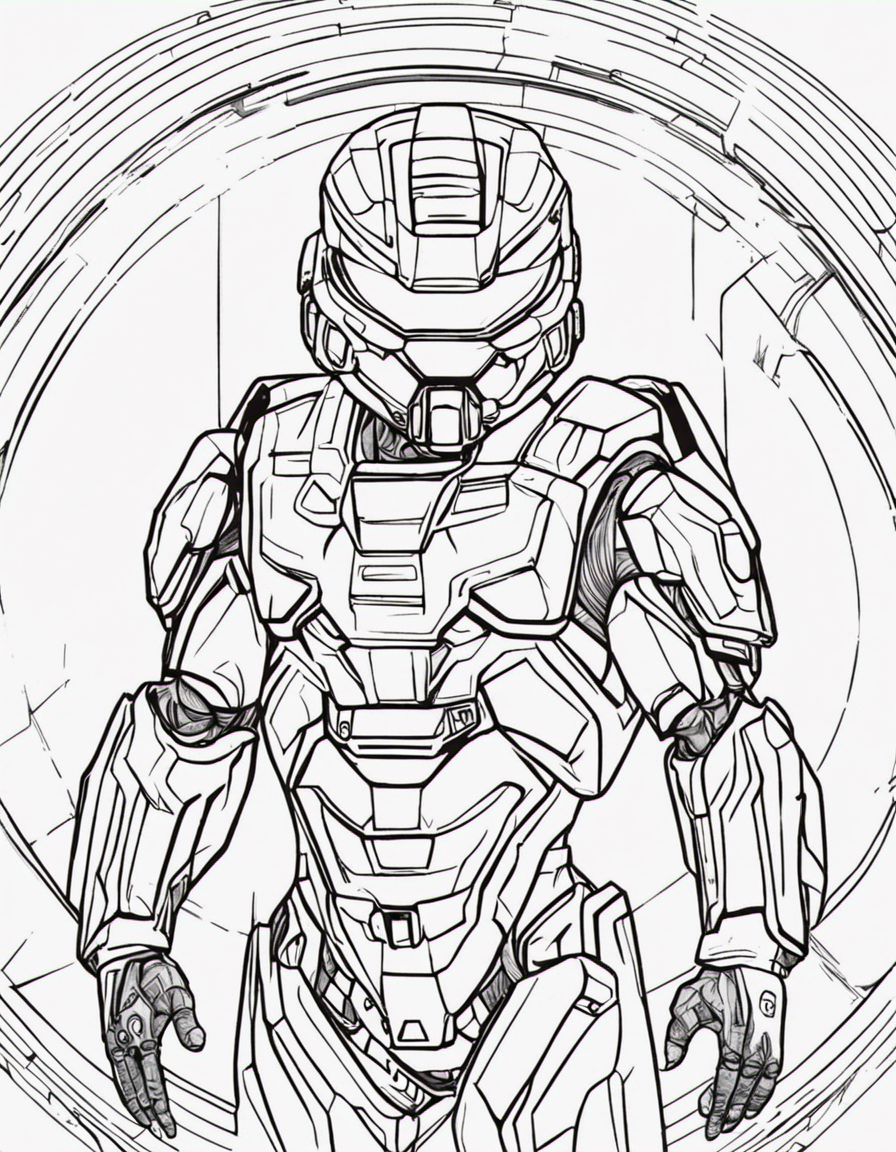 halo for adults coloring page