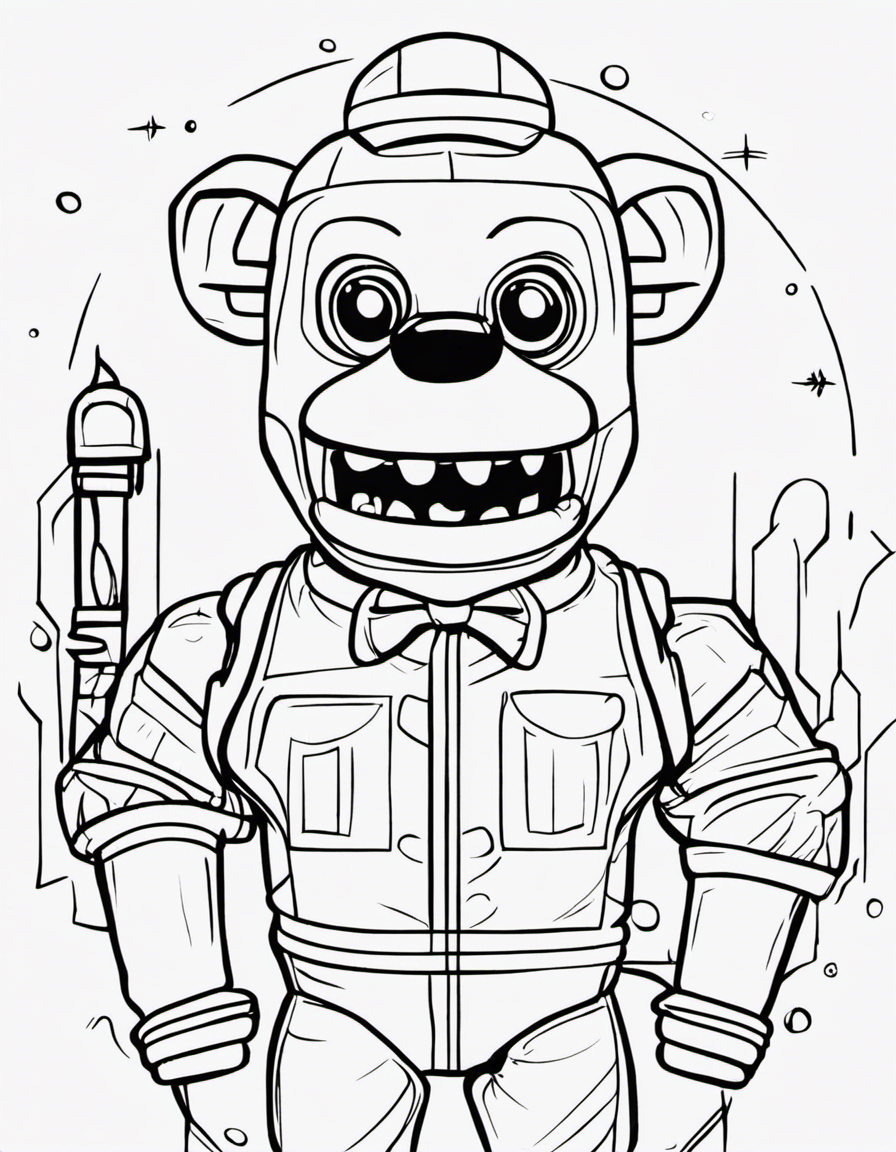 five nights at freddys  coloring page