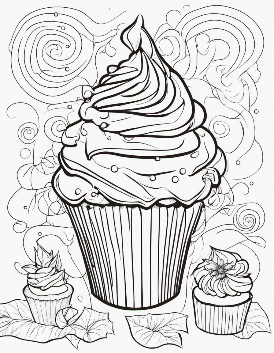 cupcake coloring pages