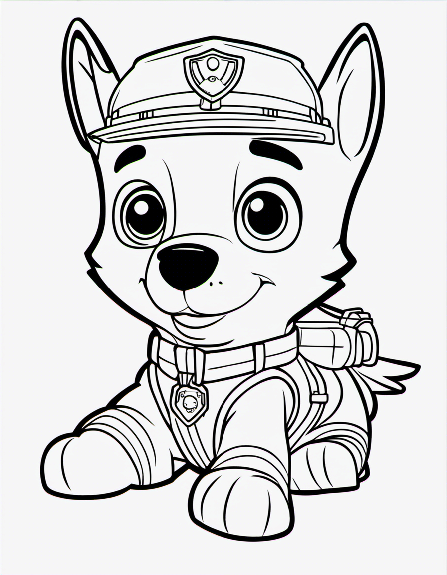 paw patrol coloring page