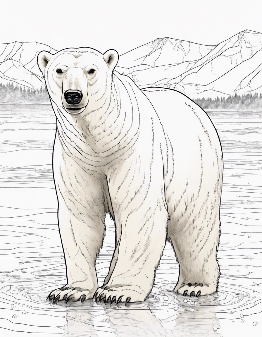 polar bear coloring pages