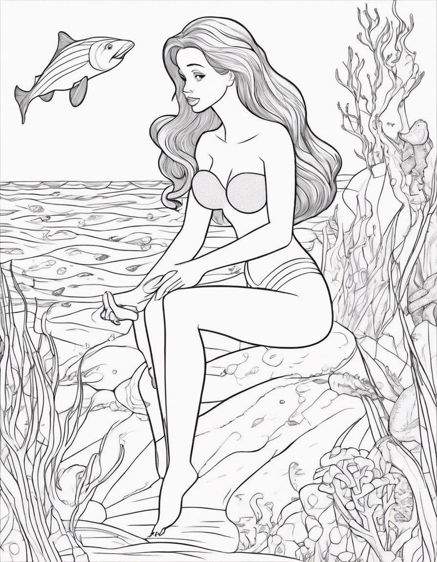 mermaid coloring pages