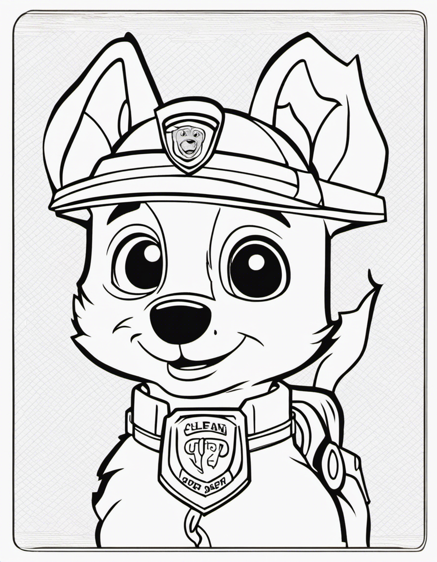 realistic paw patrol coloring page
