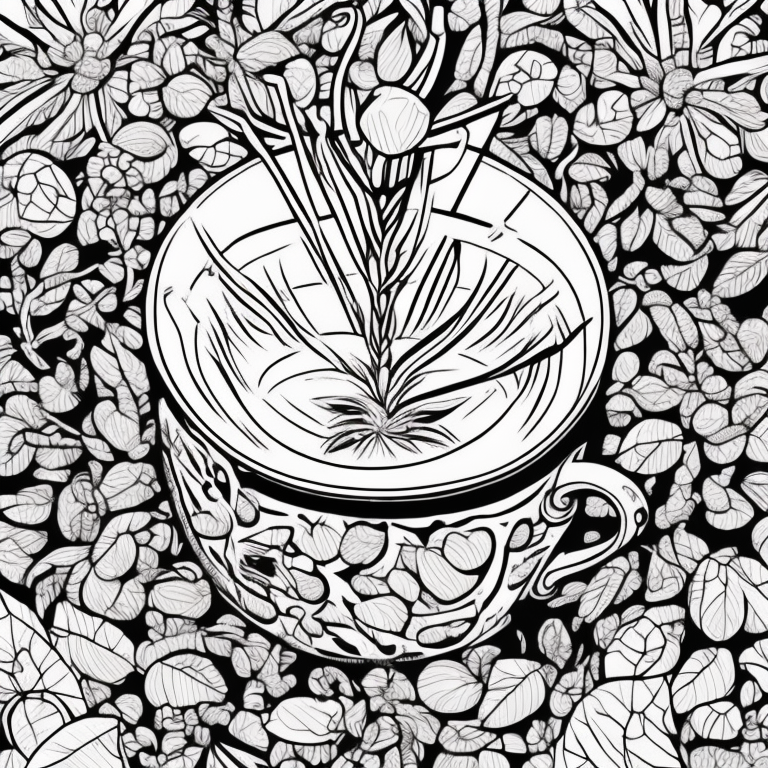 tea coloring page