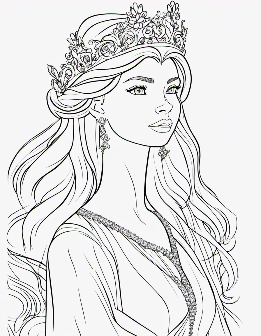 disney princess coloring page